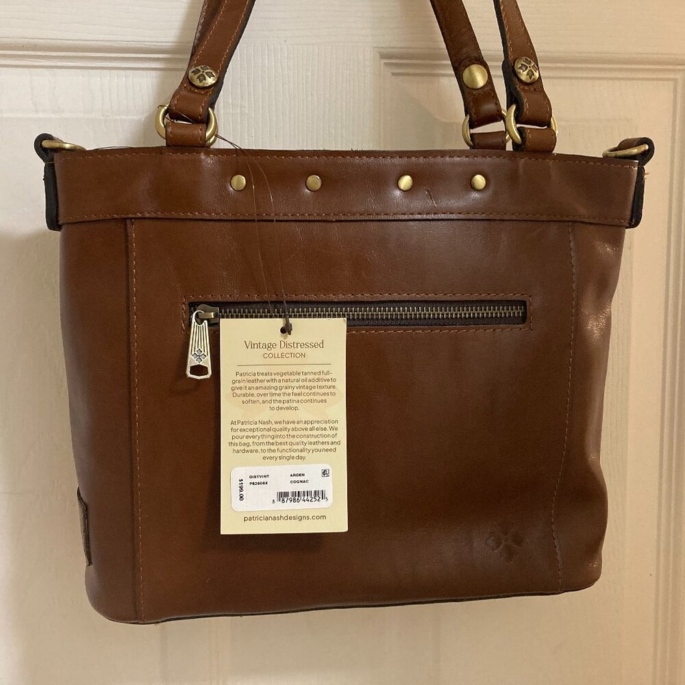 Patricia Nash Brown Leather Tote Bag - Picture 4 of 9